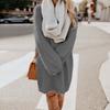 2025 Autumn Winter Women's Plush Dress Long Sleeve Round Neck Loose Mid-Length Fashion