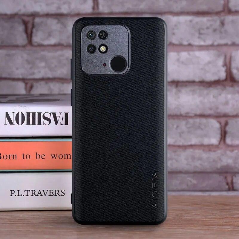 Etui na Xiaomi Redmi 10C 10A NFC coque Luksusowe tekstylia Skórzana skóra Miękka TPU Twarda obudowa telefonu PC dla Xiaomi Redmi 10C Etui funda