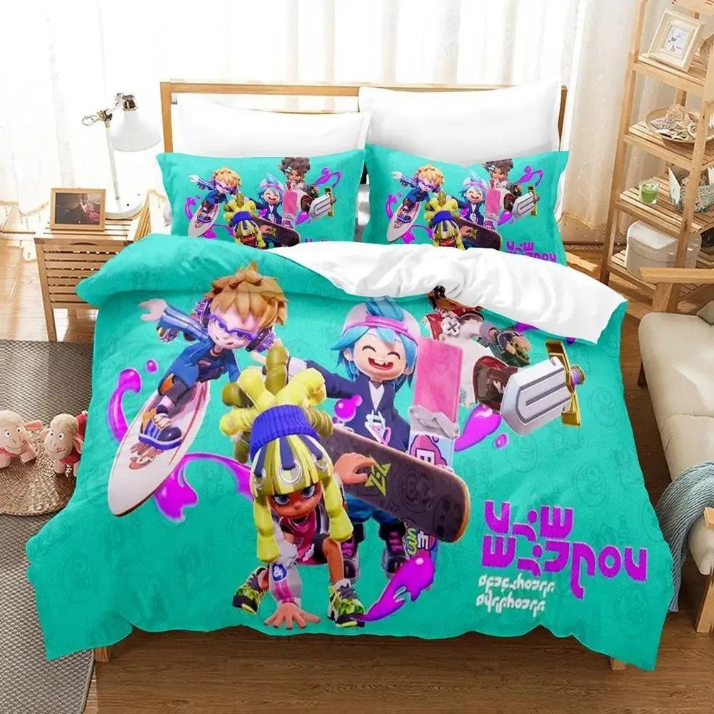 Game Ninjala Bedding Set Single Twin Full Queen King Size Bed Set Adult Kid Bedroom Duvet Cover Sets 3D Print Kawaii Kids Camas