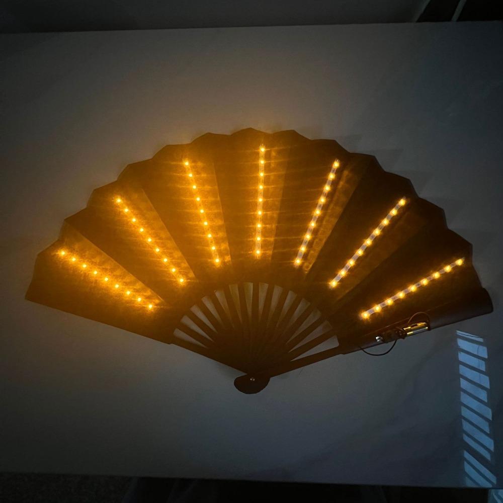 Colorful Hand Led Fans Folding Play Fan Party Decoration Dancing Light Fan
