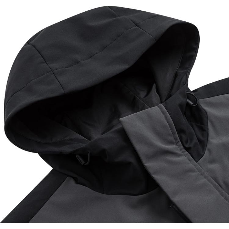 Anta Variety Training Collection Patchwork Letter Zippers Hooded Fleece Lined Thermal Two Piece Set Jackets & Coats Men's 152347612-2