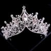 Baroque Queen Crown Handmade Gold Wedding Tiaras And Crown For Bride Headband