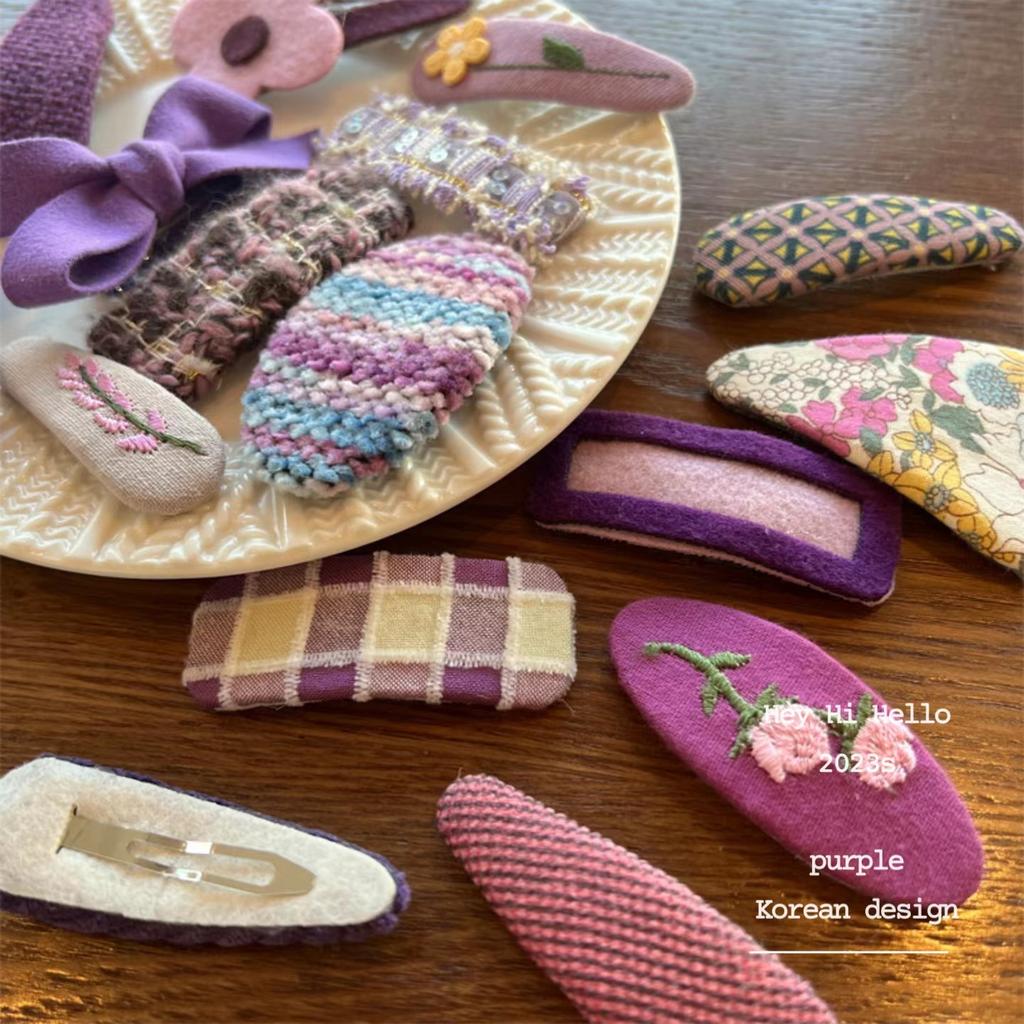 Winter Purple Elegant Hairpins Women Girls Kids Hair Clips Pin Barrettes Accessories Hairgrips Headdress Headwear Ornaments