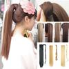 Clip In Hair Extension Straight Pony Tail Wrap Around Hestehale For Jenter