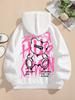 2025 Fashion Men's Autumn Teddy Bear Graffiti Printed Soft and Comfortable Hooded Sweatshirt Outdoor Street Versatile Clothing