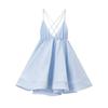 Popular spring new European and American sexy babes pure desire suspender V-neck halter dress