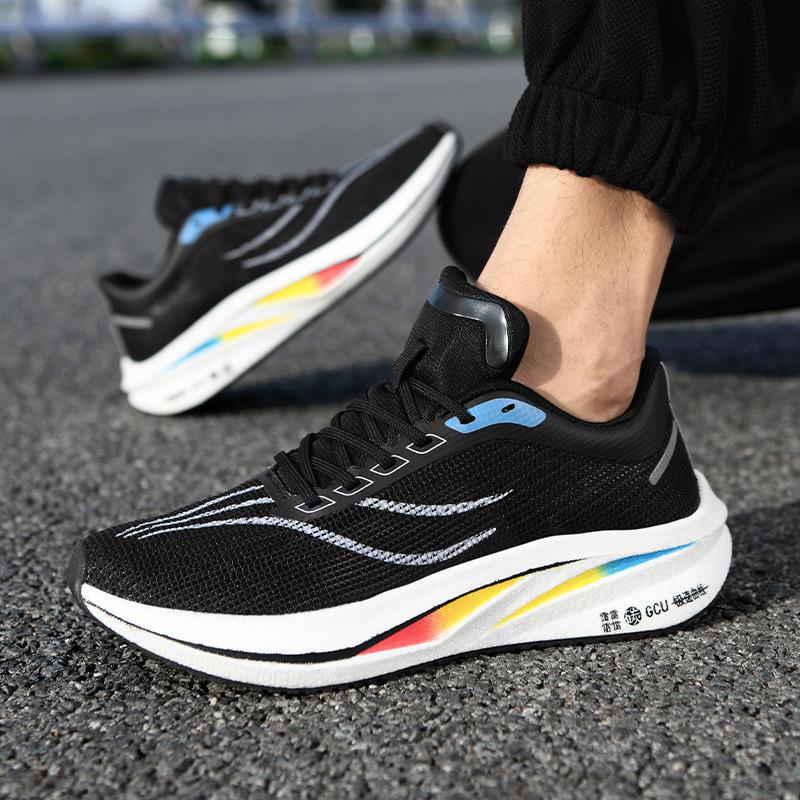 Feidian 4C Carbon Board Ultra-light Student Junior High School Student Running Shoes Male Breathable Professional Racing Shock Absorption Ol