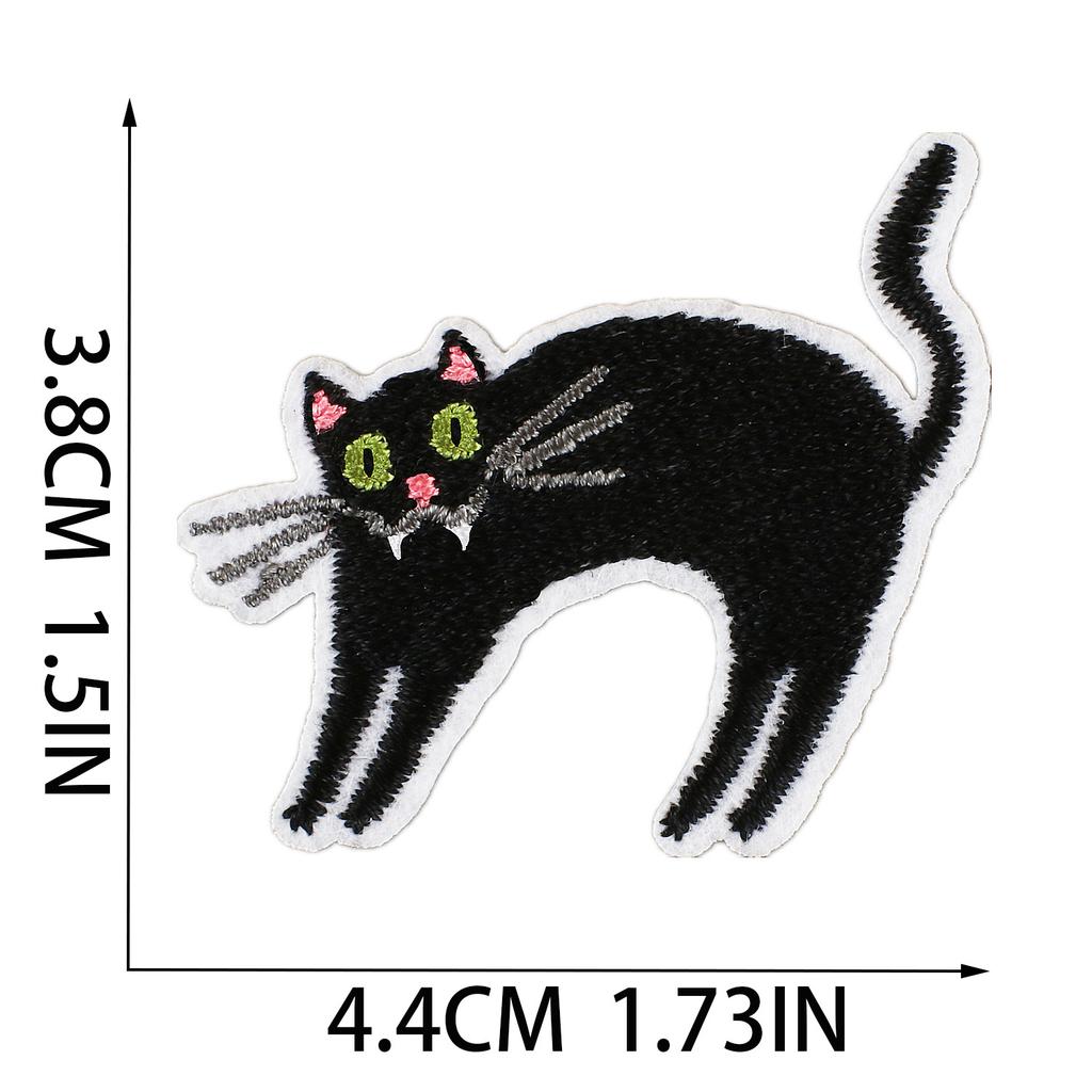 Horror Castle Embroidery Cloth Sticker Soul Bringer Patch Sticker Ghost Cat Embroidery Sticker Computer Embroidery Label Zombie Chapter Boy