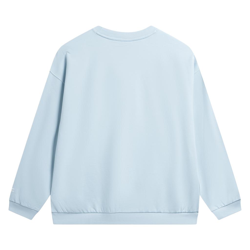 Li Ning Sports Lifestyle Series Round Neck Logo Embroidered Sweatshirt Women Sweatshirt AWDW640-4