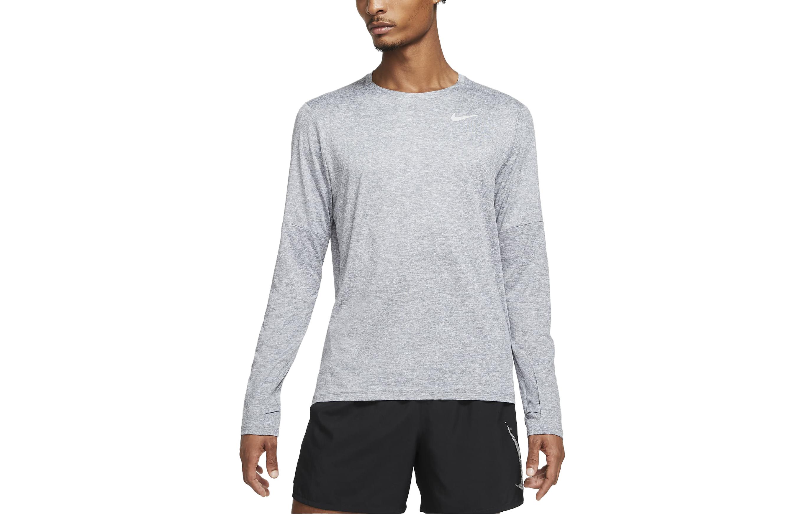 

Nike T Shirts Men s Gray Crew Neck Moderate Straight Fit DD4754-084 L