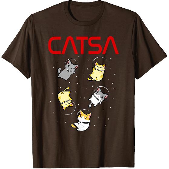 Funny Space Astronaut Cat Gifts Men Cats Space T-Shirt
