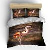 Flamingo cartoon cute bear kawaii Christmas gift king size double bed bedding set microfiber or polyester duvet cover set