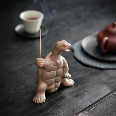 Handmade Turtle Shaped Incense Burner Aroma Stick Holder Ceramic Incense Holder Creative Animal for Aromatherapy Home Decor