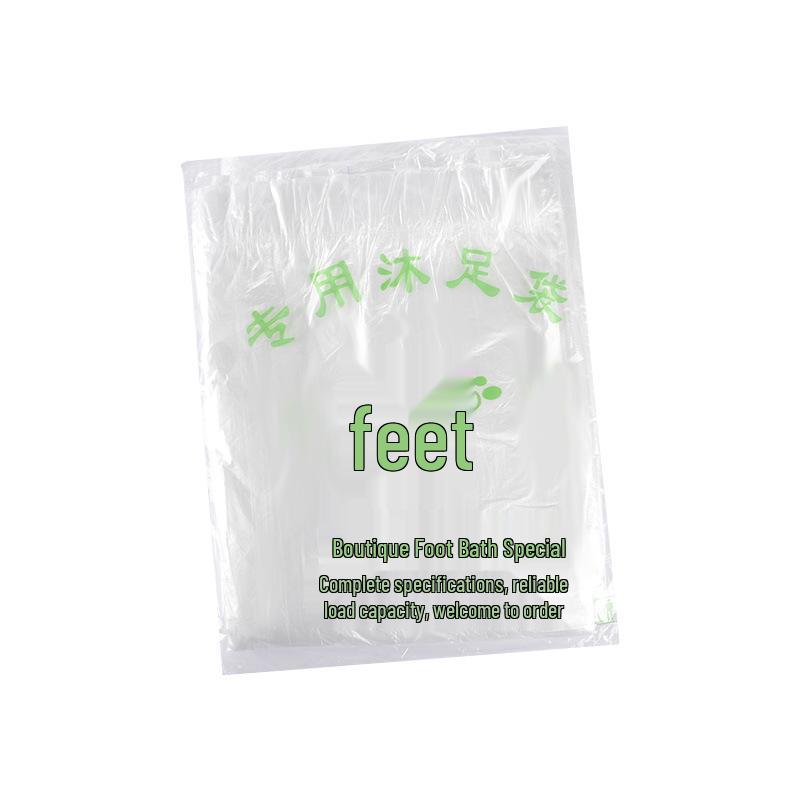 Large Disposable Antibacterial Foot Soak Bags - Plastic Basin Liners for Foot Therapy and Washing