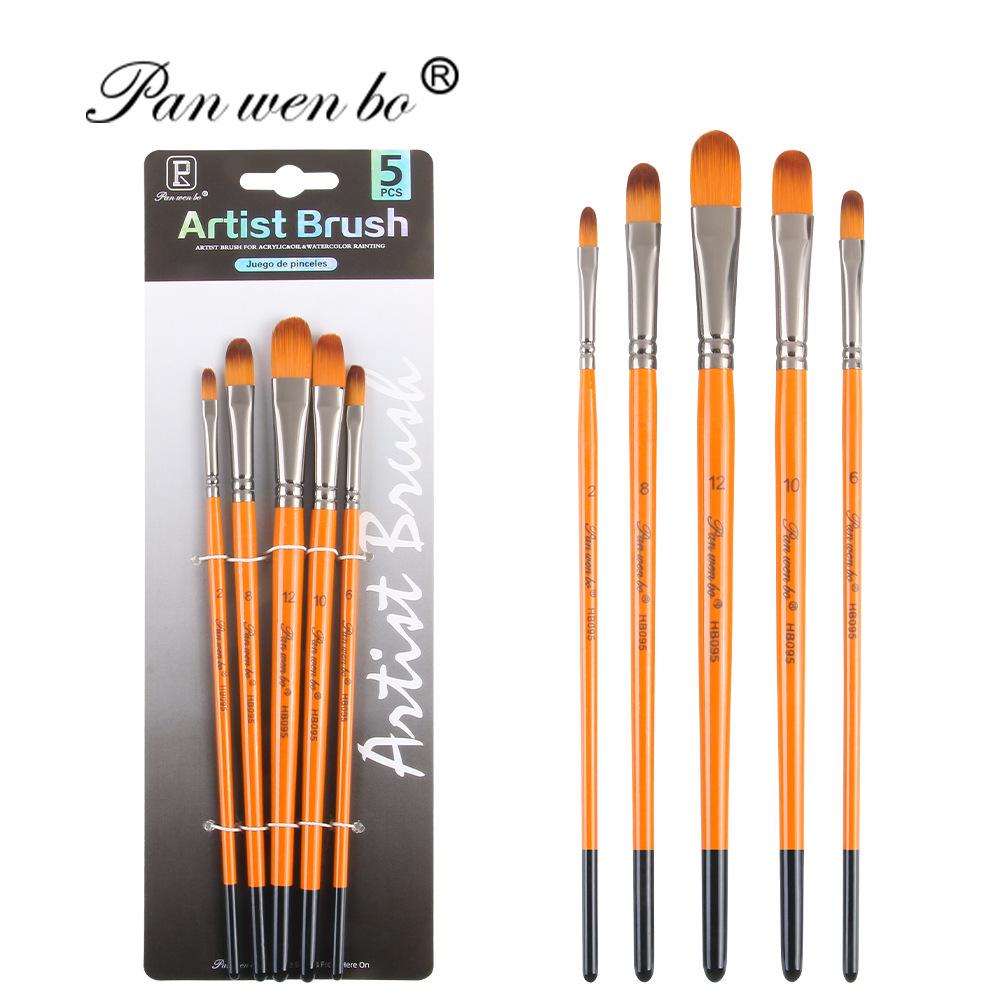 Set di 6 pennelli per pittura in nylon cross-border con gesso ad acqua e materiali artistici fai da te