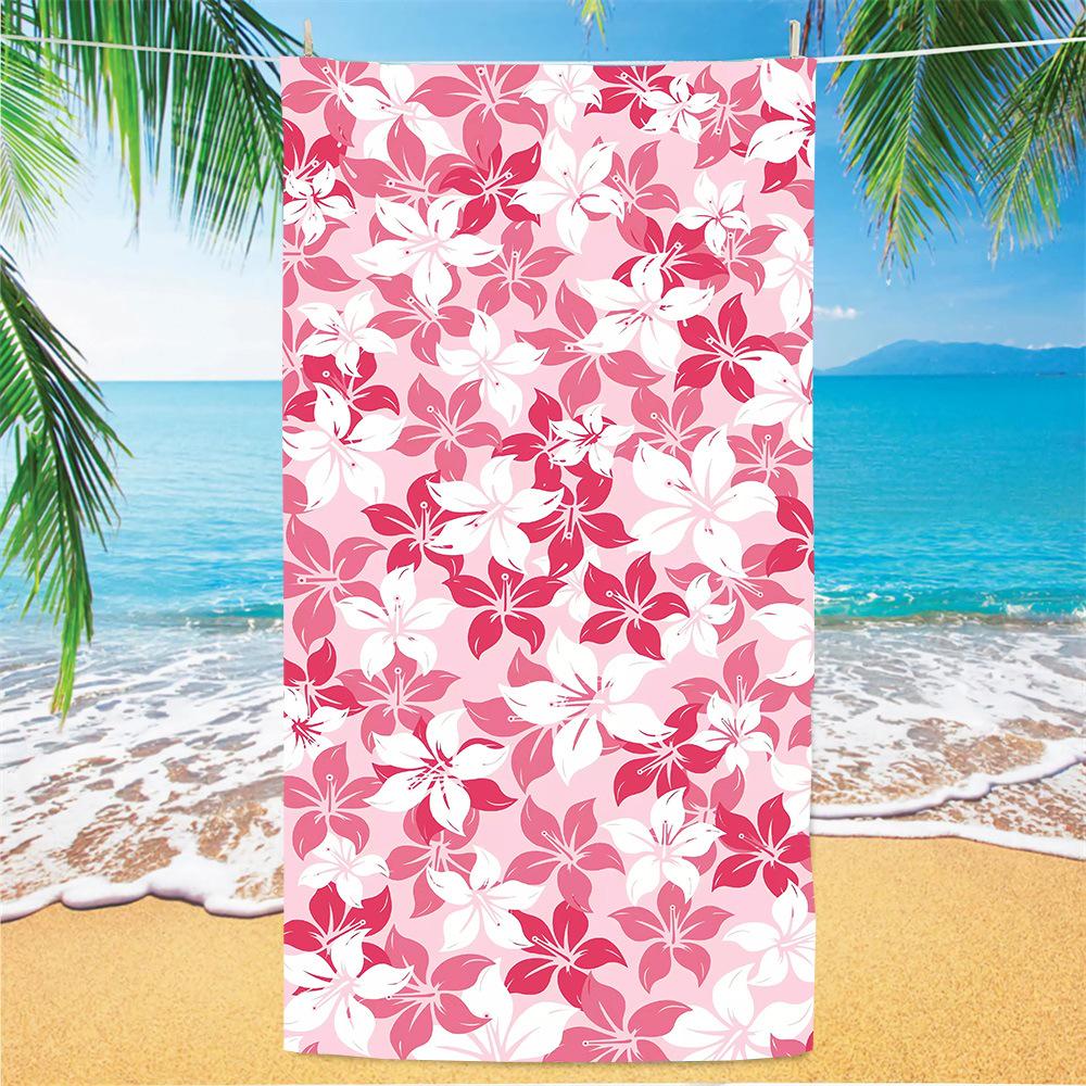 Pastel Mandala Beach Towel Boho Psychedelic Round Pattern Microfiber Bath Towel Summer Pool Travel Blanket 50x100cm