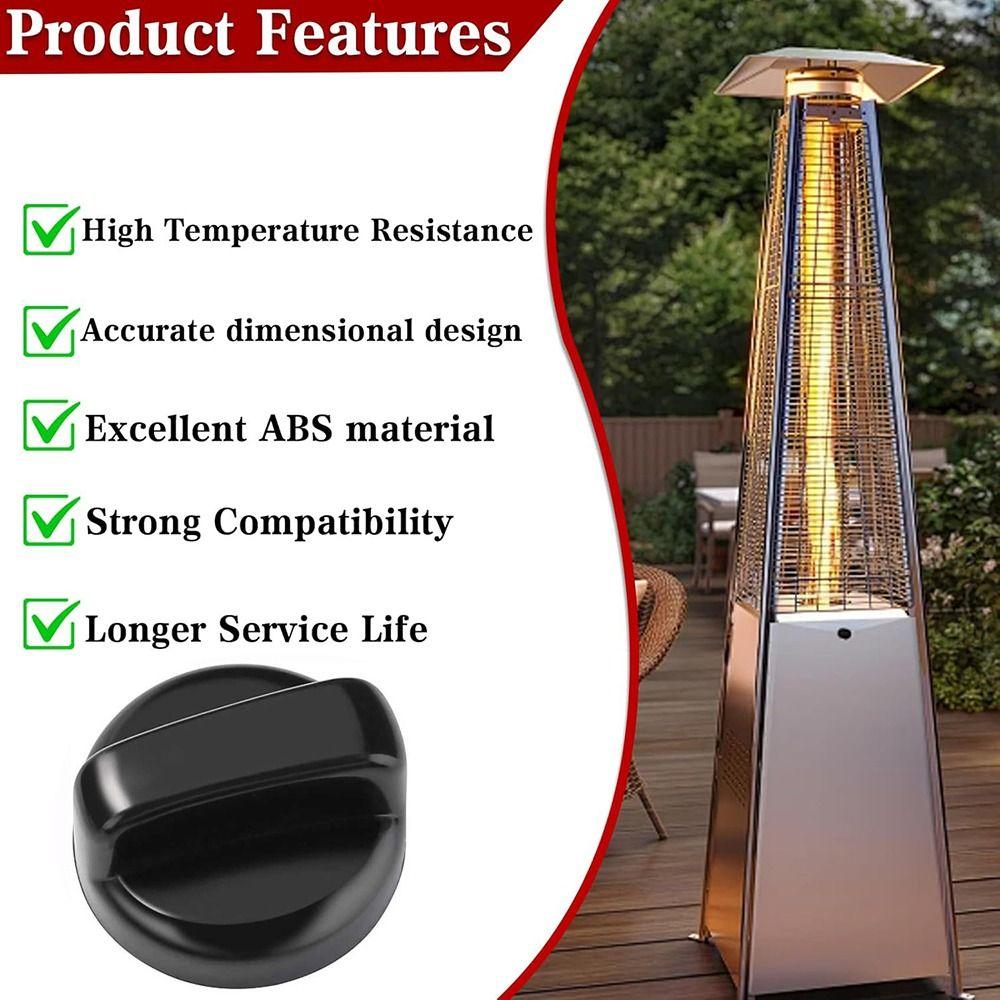 Black Barbecue Stove Knob 8mm Rotary Switches New Stove Switch Knob  Gas Fireplace Fire Pit