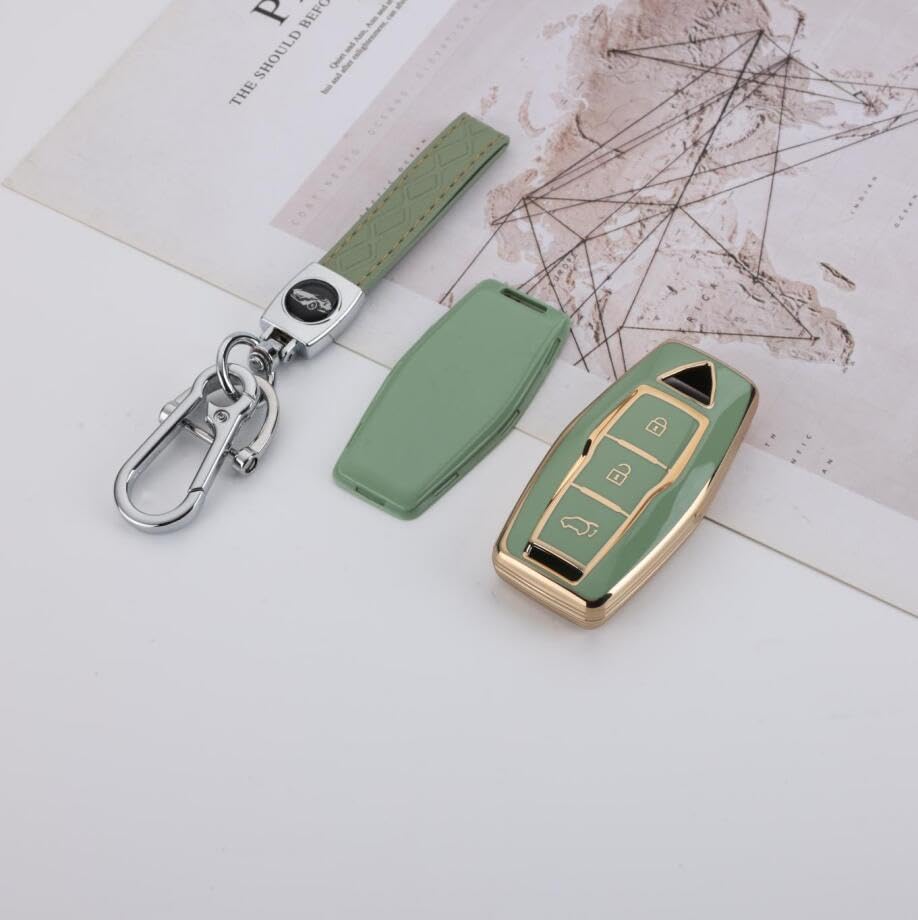 Kinotaka Outlander Smart Key Case for Mitsubishi New Outlander PHEV 2022 Gn0w Professional Design Key Holder, Green