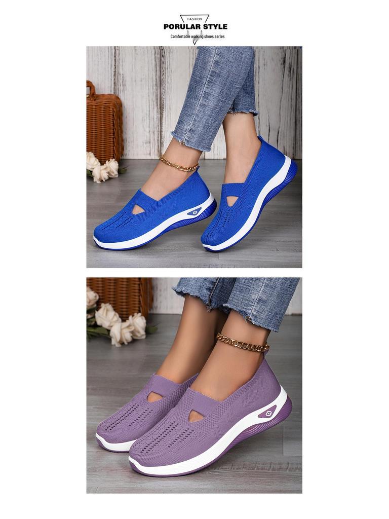 Breathable Women's Summer Mesh Slip-On Shoes - Comfortable Soft Sole Casual Footwear