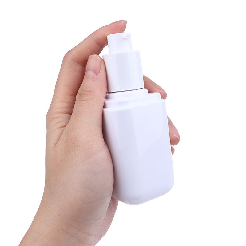 1Pcs 80/100/120Ml Empty Cosmetic Bottle Lotion/Spray Pump Plastic Square Clear White Bottle Cosmetic Container Travel Portable