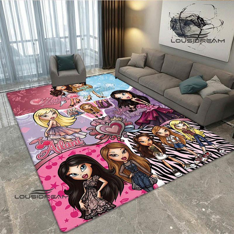 Bratz kawaii printed carpet Non-slip carpet outdoor carpets area rug Home bedroom decor rug for bedroom birthday gift