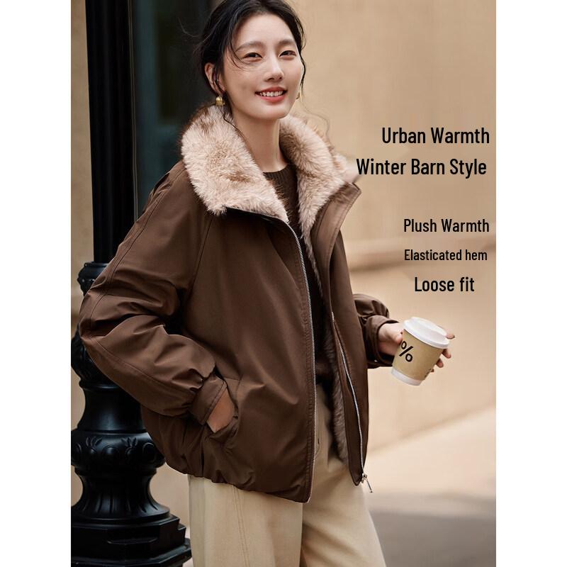 Women's Faux Fur Trimmed Padded Parka Jacket