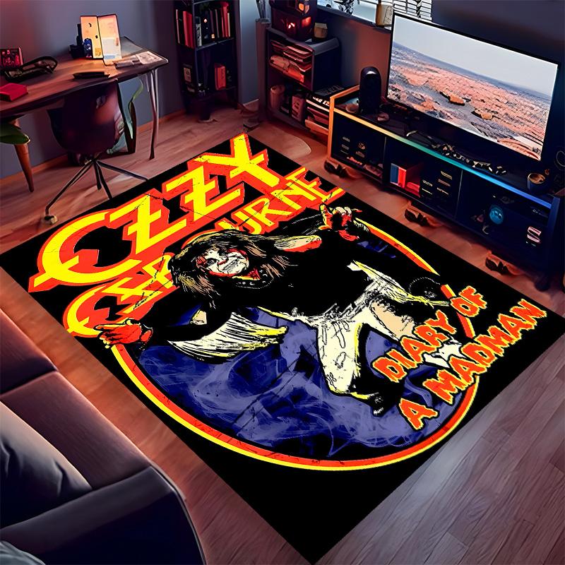 Ozzy Madman Printed Absorbent Washable Carpet, Non-Slip Bathroom Mats, Kitchen Rugs, Yoga Mat,Living Room Entrance, Camping Picnic Rugs