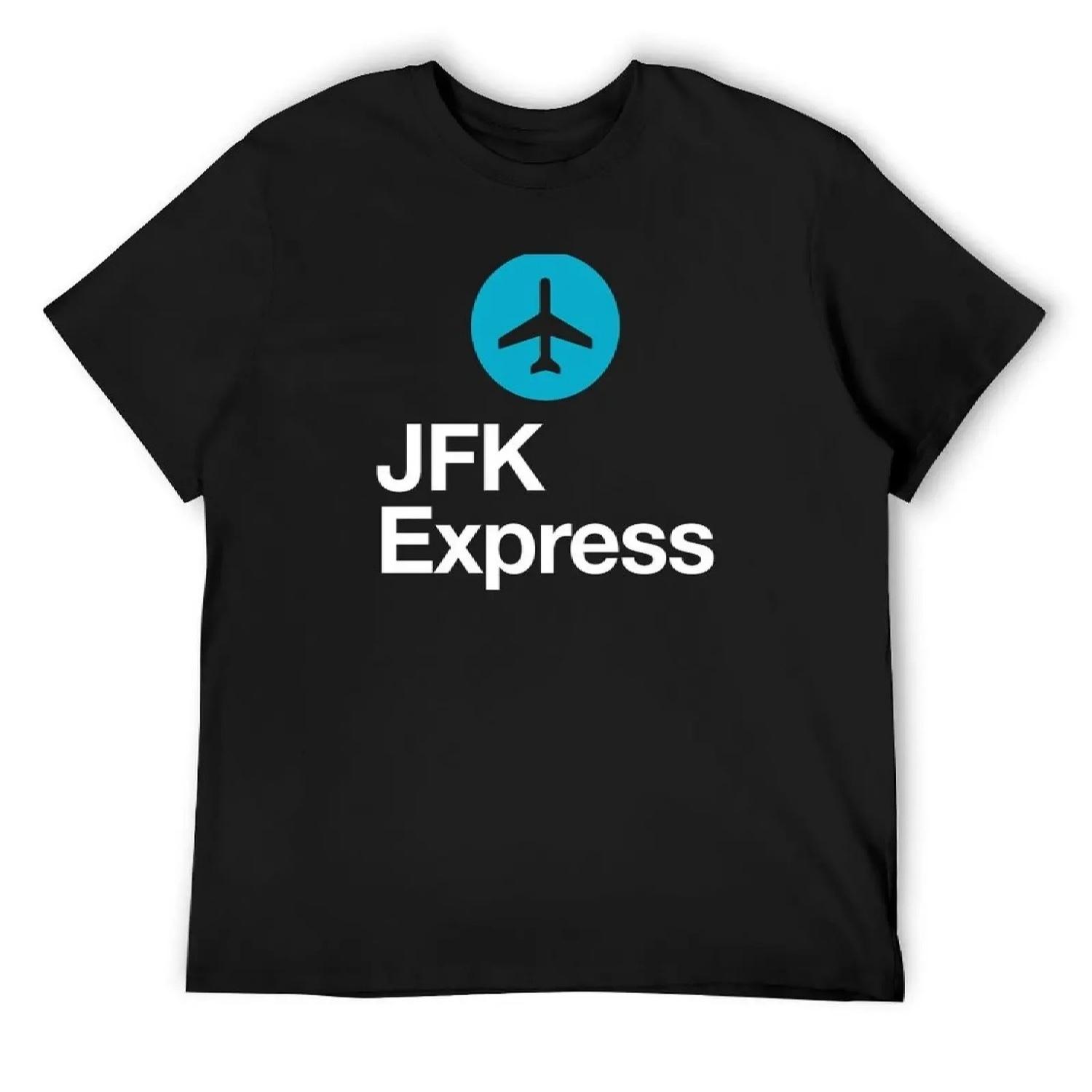 

Футболка JFK Express винтажная аниме-футболка черные синие archive tees компрессионная футболка мужская S чёрный
