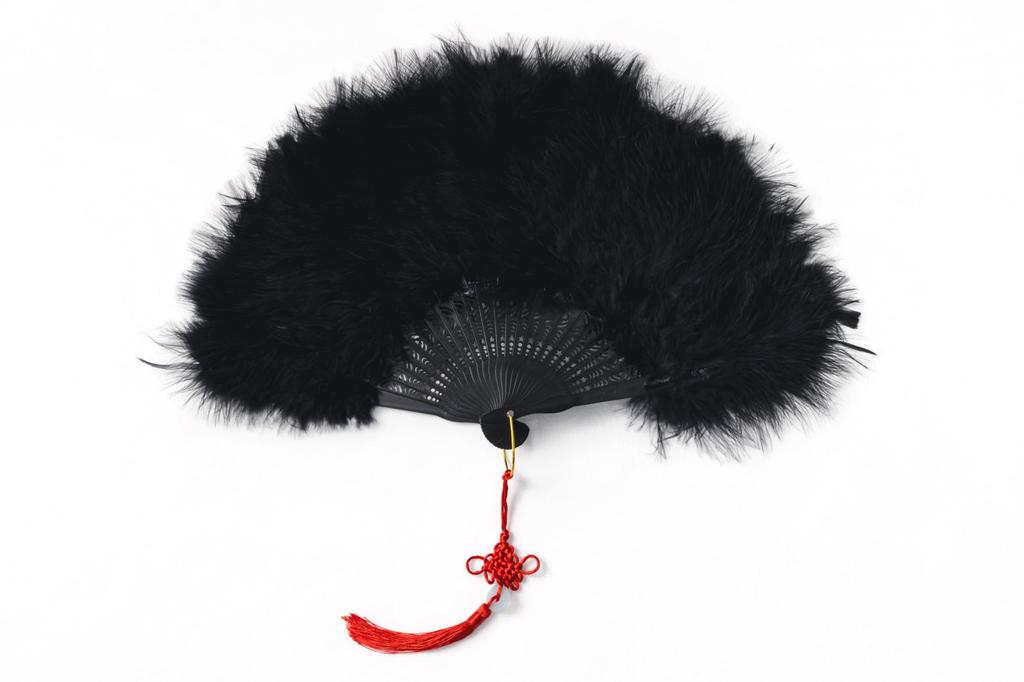 Clearstone Cosplay Fan, Feather Fan, Rich, Unisex, Black