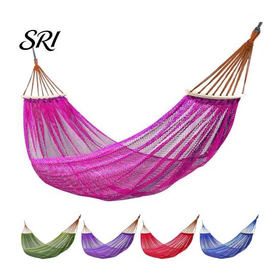 Reinforced Traction Rope Hammock with Breathable Ice Mesh Design Double Load Comfortable Outdoor Swing Bearing 200kg Anti-rollover Skin-friendly