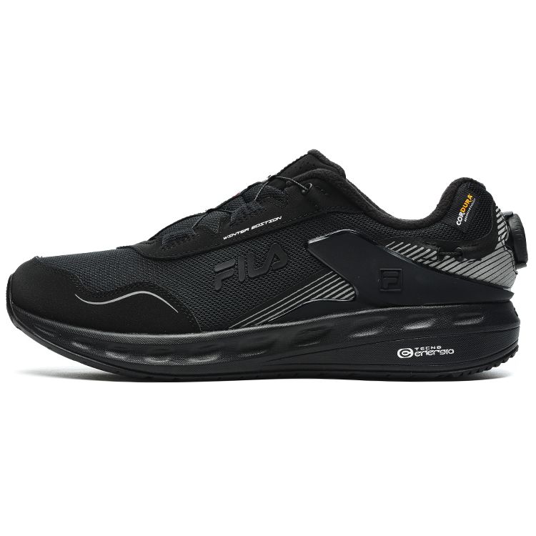 Fila Lynx Boa We Fleece Lined Trail Running Outdoor Fabric Synthetic Leather TPU Low Top Running Shoes Men Sneaker Black A12M241225FSL