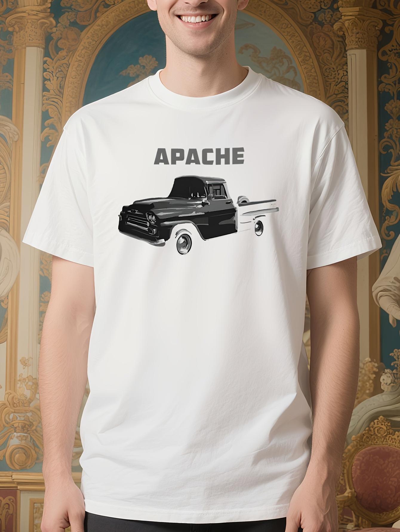 Vintage 1958 Apache Pickup Truck Graphic - Retro Classic Truck Design T-shirt XL