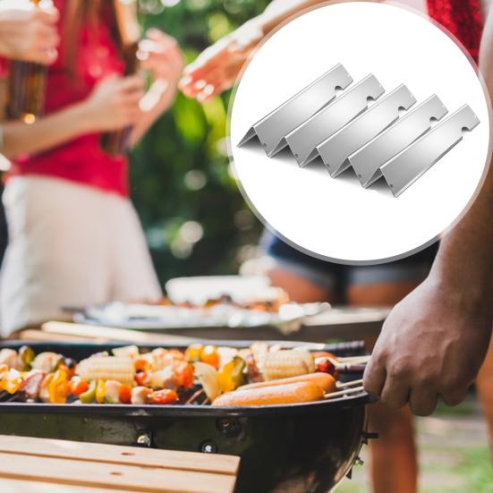 5Pcs Stainless Steel Heat Diffuser Plates for LX300/E-310/E-315/S-335 Grills Bars Replacement Part Even Heat Distribution Gas BBQ Accessory