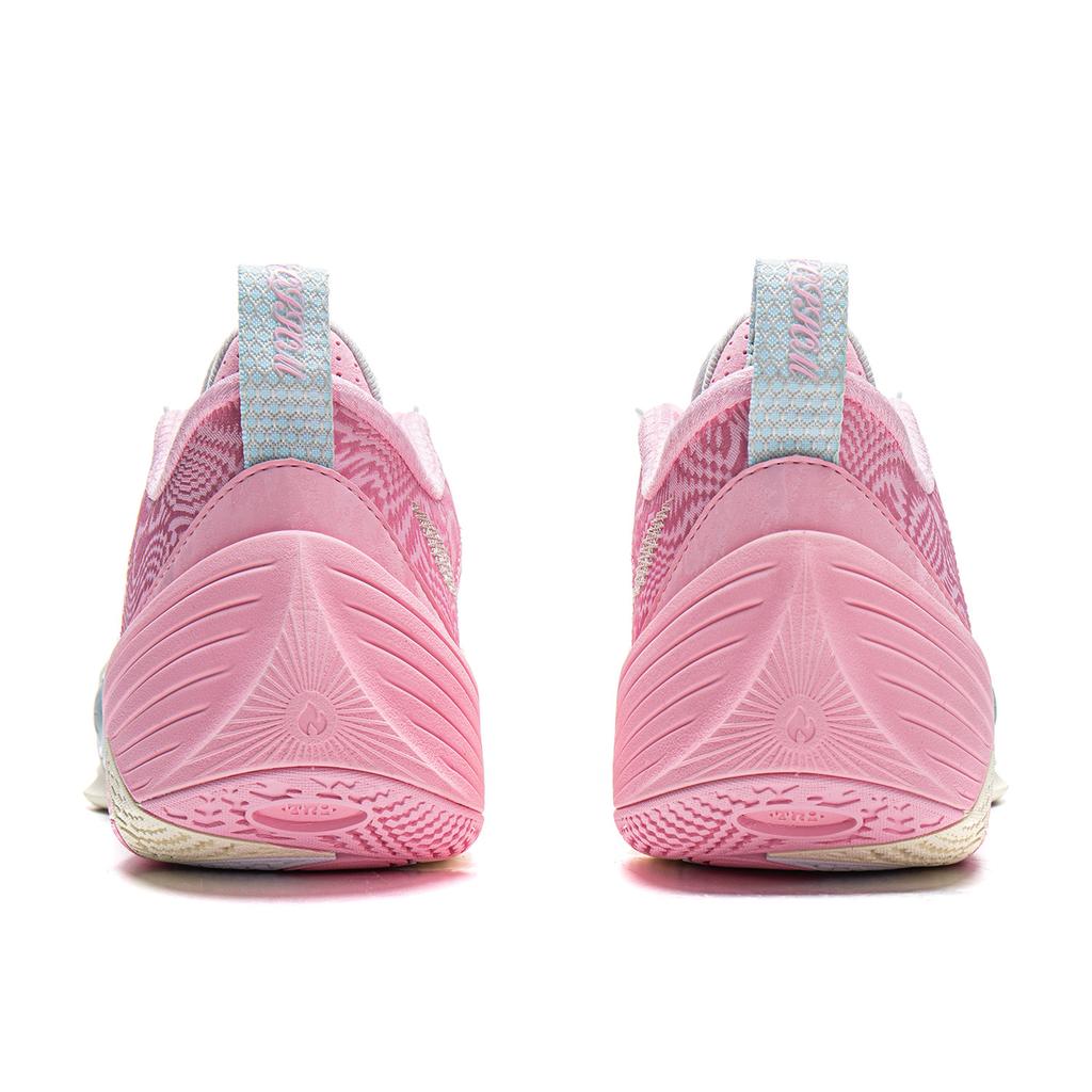 Li Ning All City 14 Amortyzujące Antypoślizgowe Odporne na Ścieranie Sprężyste Niskie Buty do Koszykówki Męskie Drewno Brzoskwiniowe Różowe ABAW001-2