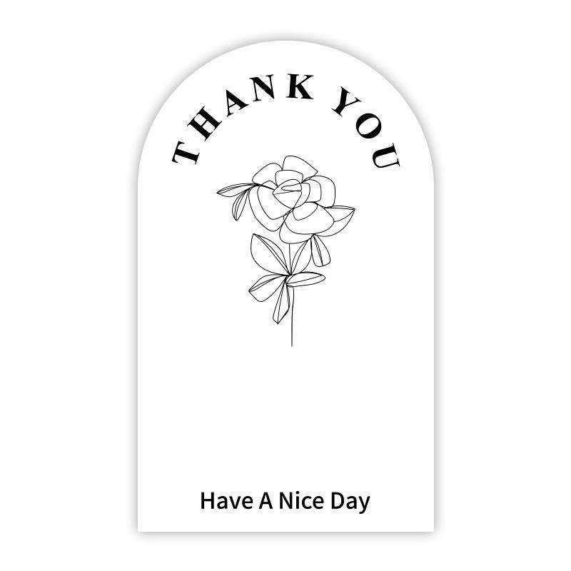 In-Stock Rectangular Thank You Stickers for Airplane Box Sealing, Gift Box Packaging, Decorative Coated Paper, Self-Adhesive.