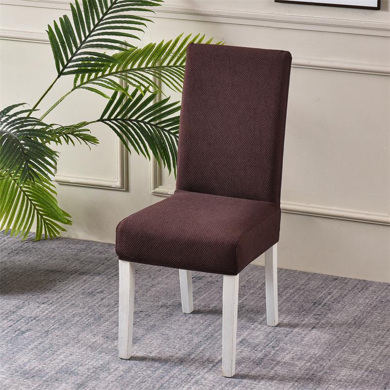 1pc Jacquard Elastic Dining Chair Cover Stretch Chairs Slipcovers Universal Size Seat Covers for Kitchen Wedding Banquet Home
