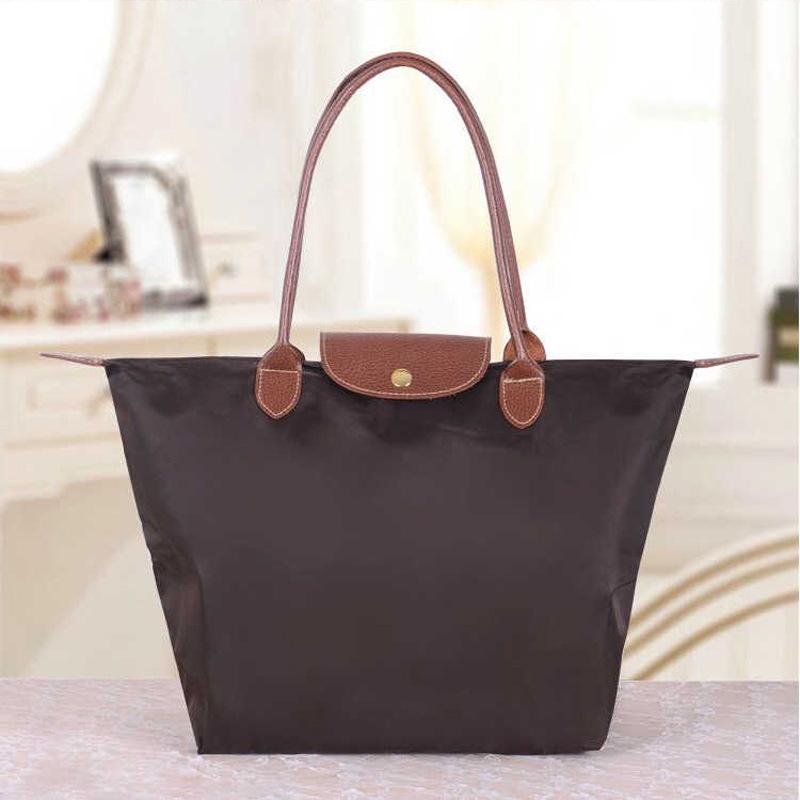 Lucky Black Cat Strandtas Mode Dames Handtas Tote Schoudertassen Vrouwelijk Waterdicht Dumplings Opvouwbare Boodschappentas M koffie