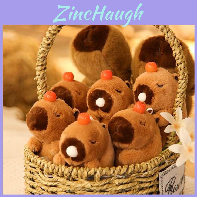 Cute Capybara Plush Toy Keychain Backpack Pendant Wagging Tail Water Pig
