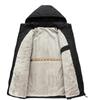 Women's Thick Hooded Cotton Jacket, Couple Style Printed Dad Winter Coat, Warm Jacket, Loose Windproof Cotton Jacket