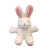 HX6F Plush Long Ears Rabbit Charm Keychains Lovely Ornament Women Car Keyring Backpack Handbag Charm Holder Pendant