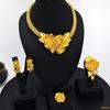 24K Dubai Gold Jewelry Set Europe, America and Africa Popular Jewelry Earrings Four-piece Set 2026