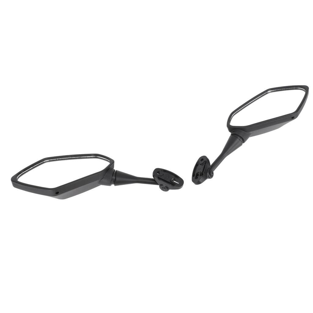 1 Pair Motorcycle Rearview Mirror Wide Vision Adjustable Flexible Handlebar Side Mirror for Motorbike