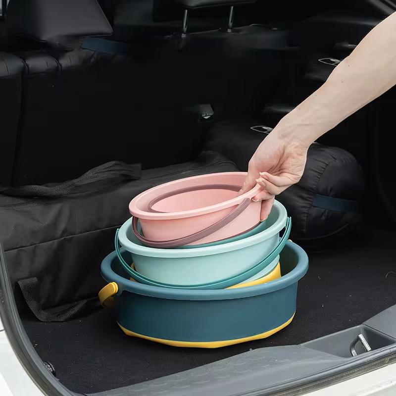 Silicone Collapsible Bucket for Car Wash and Fishing Multifunctional Basin Large Capacity Household Items 17L