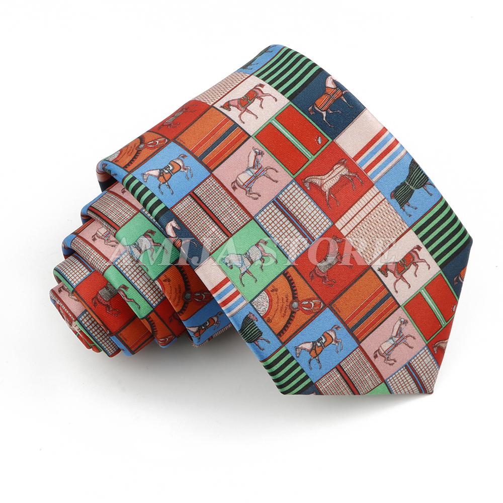 Krawaty Męskie Vintage Imitacja Jedwabiu Graffiti Krawat Panda Koń Malarstwo Krawat Dla Mężczyzn Ślub Biznes Miękki Nadruk Krawat Weddi