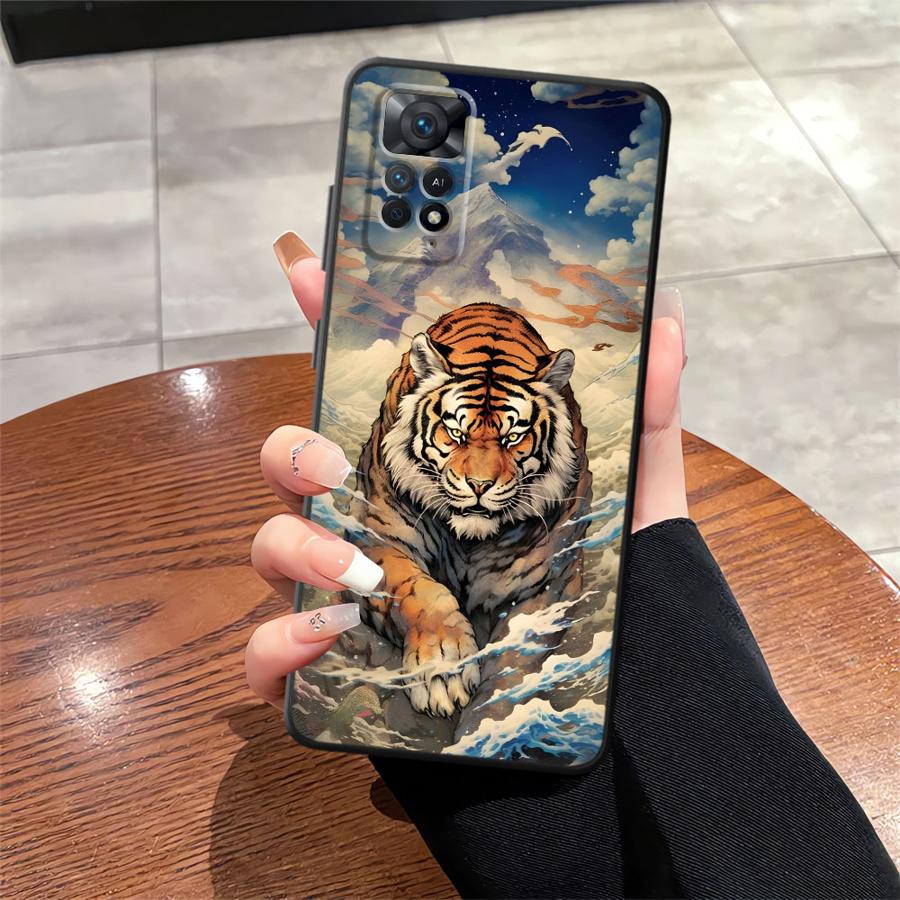 Cool Tiger Funda Phone Cover Case for Xiaomi Redmi Note 7 8 13 Pro Plus 10S 9S 9 10 14 11 12 Pro 11s 12s