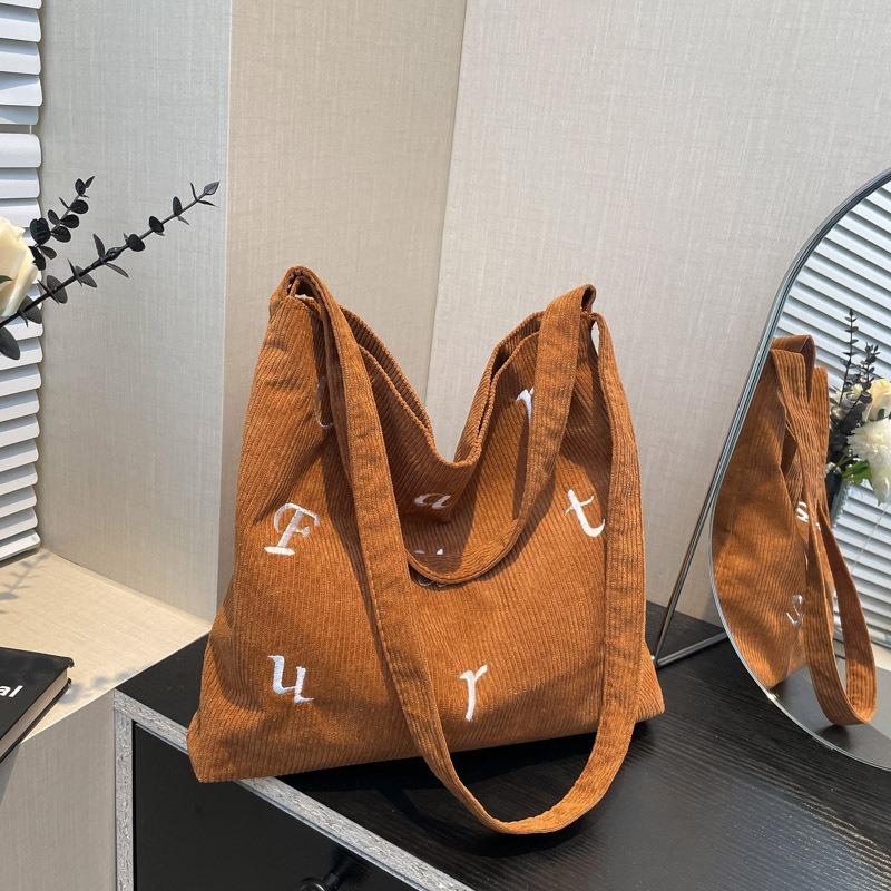 Autumn new design large capacity simple fashion embroidery letter casual messenger tote shoulder bag