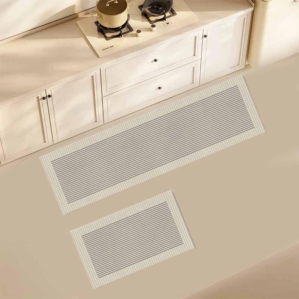 2Pcs/Set Durable Bathroom Mat Non-Slip Long Floor Mat Long Rug Long Strip Carpet  Home Decoration