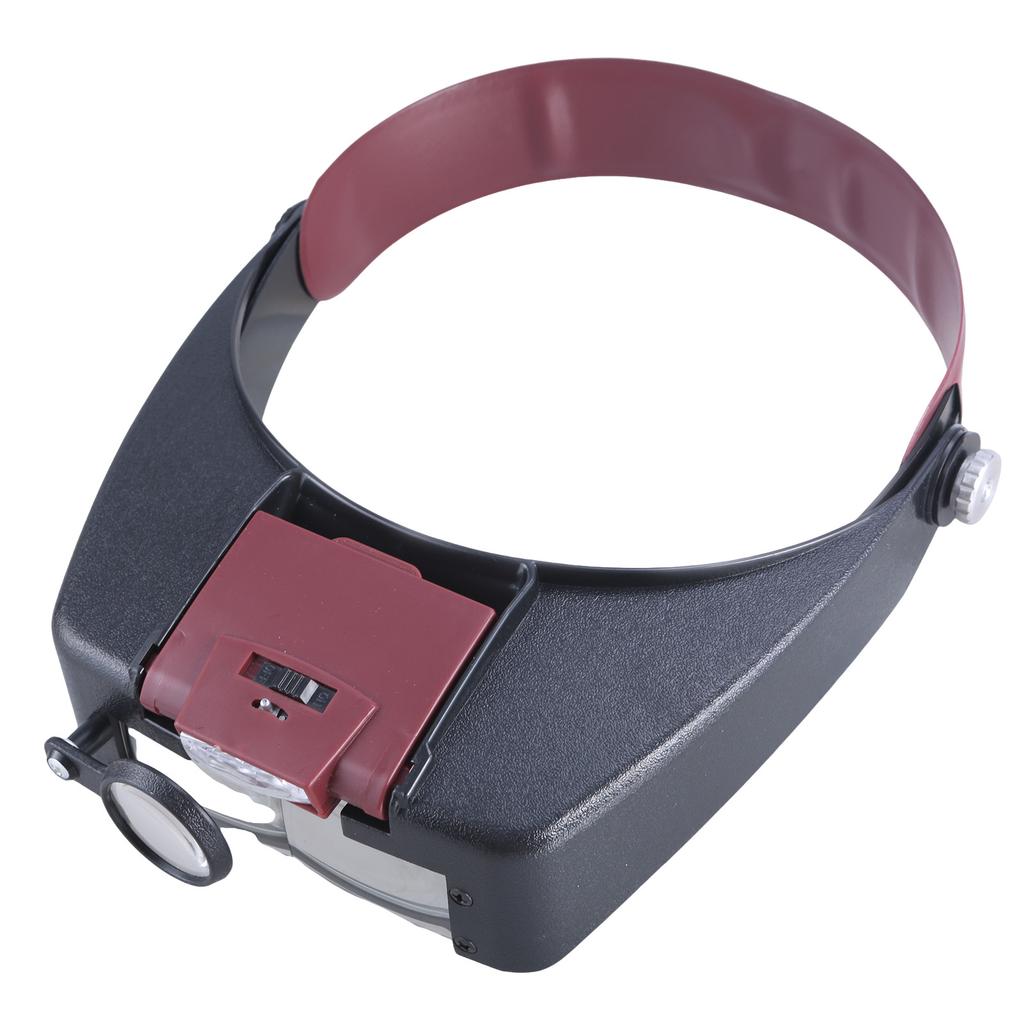 Head Mount Magnifier with LED Light, Headband Magnifier, Head-Mounted Magnifying Glass,Handsfree Magnifying Glasses