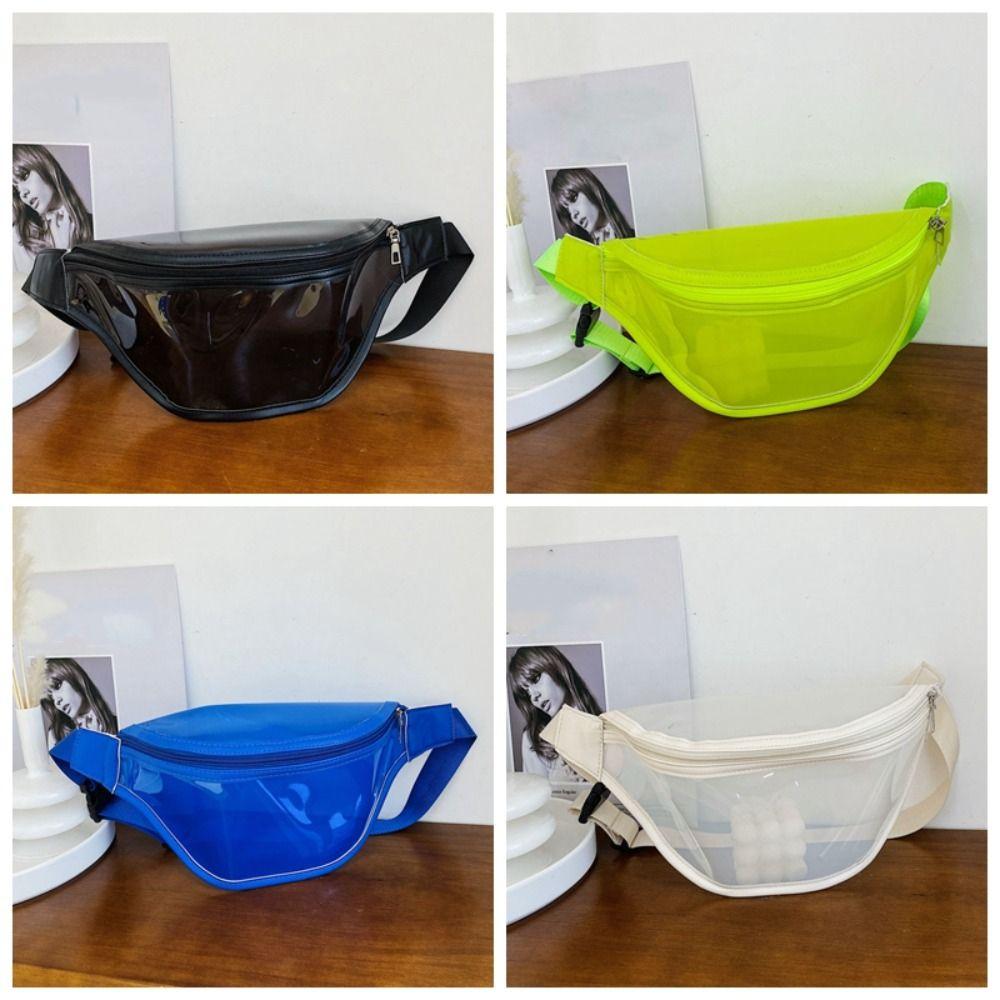 Chinese Style Pvc Chest Bag Waterproof Transparent Pack Elegant Transparent Waist Bag  Female/Girls