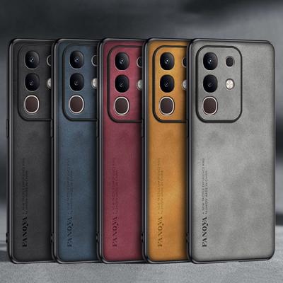 Für Vivo Y29 4G Hülle Luxus PU-Leder Handyhülle Für Vivo T4X Y29 Rückseite Mattes Silikon Stoßfest Vollschutz Hülle